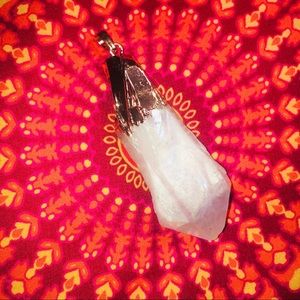 ROSE GOLD DIPPED QUARTZ CHARM